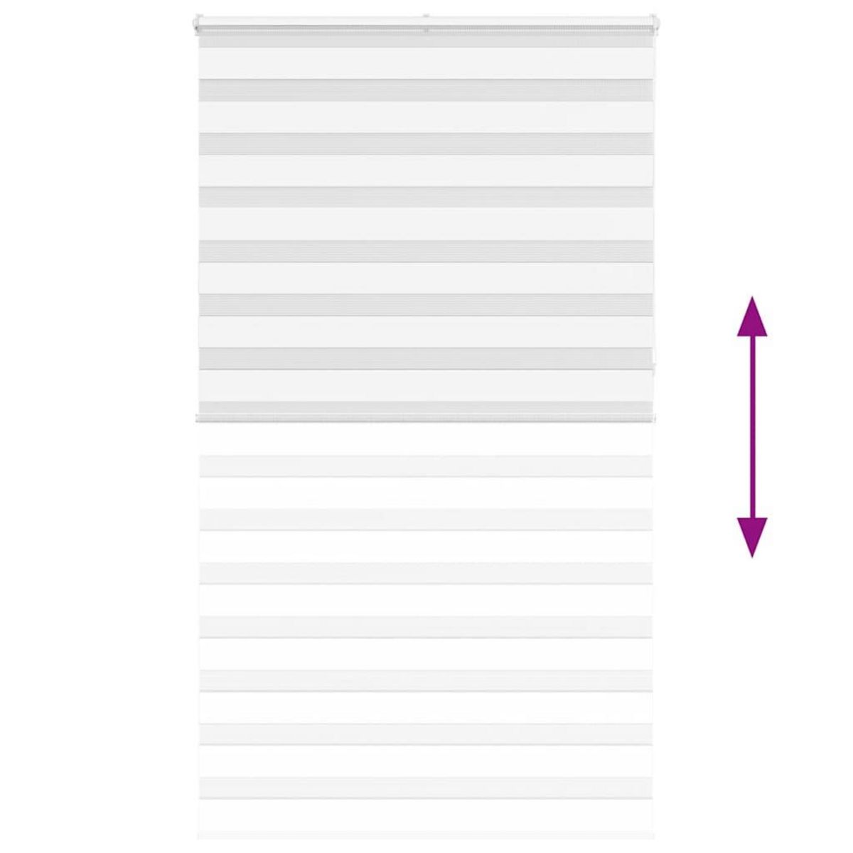 VIDAXL Store zebre blanc 135x230 cm largeur du tissu 130,9cm polyester