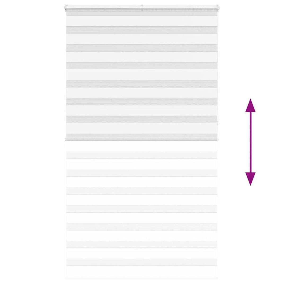 VIDAXL Store zebre blanc 135x230 cm largeur du tissu 130,9cm polyester