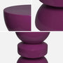 Voir la diapositive 2 : SWEEEK Table d'appoint. bout de canapé. table de chevet en métal effet glossy violet Assa. Ø32 x H 44.5cm