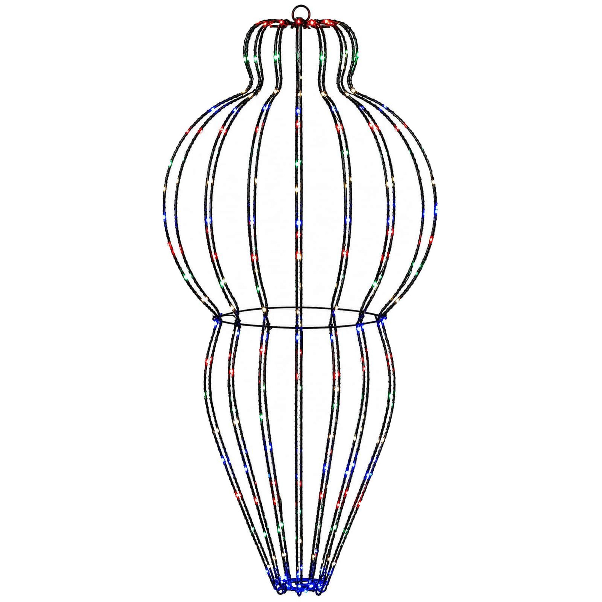 VIDAXL Lumiere de finial de Noël 320 LED Multicolore Ø 40 x 75 cm