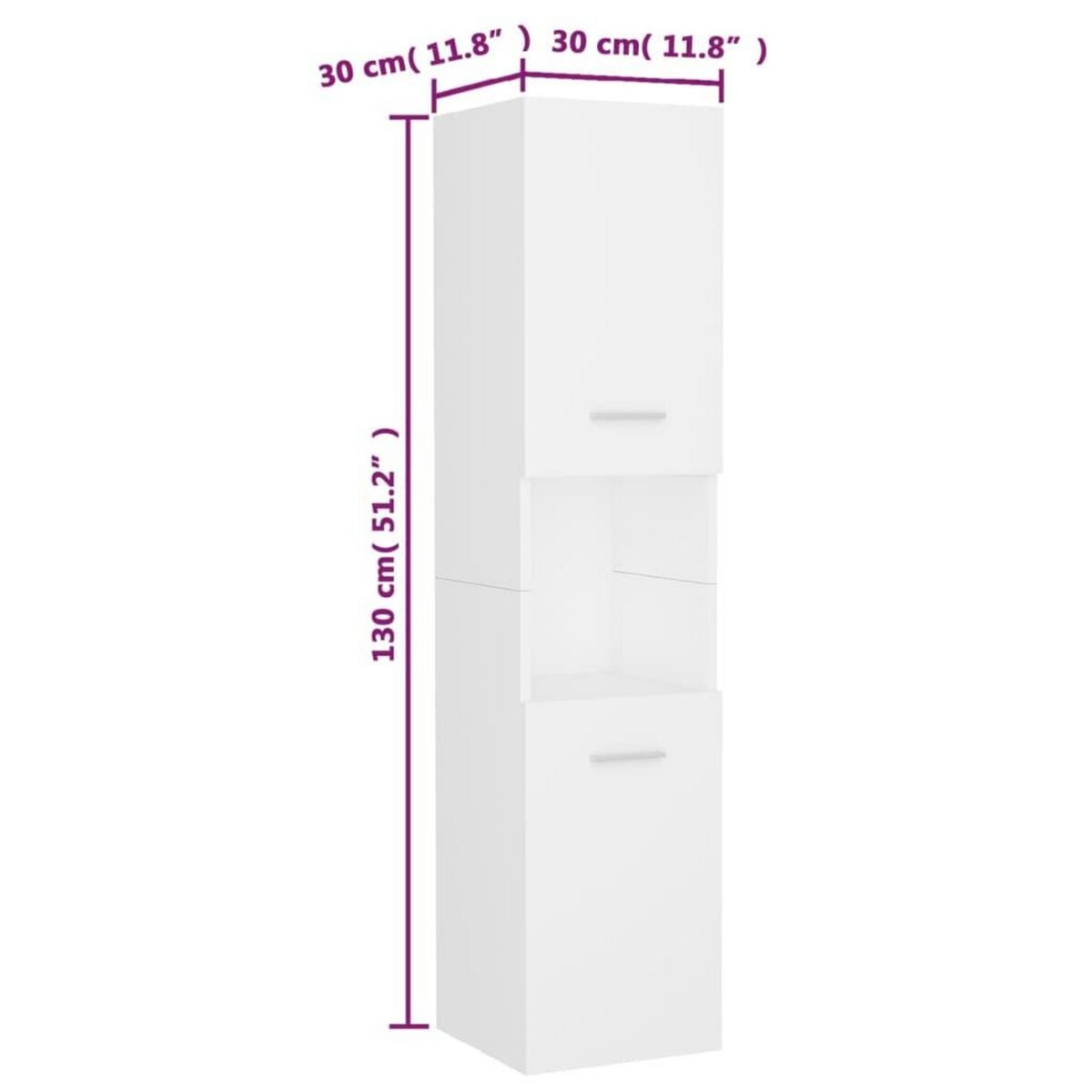 VIDAXL Ensemble de meubles de salle de bain Blanc Bois d'ingenierie
