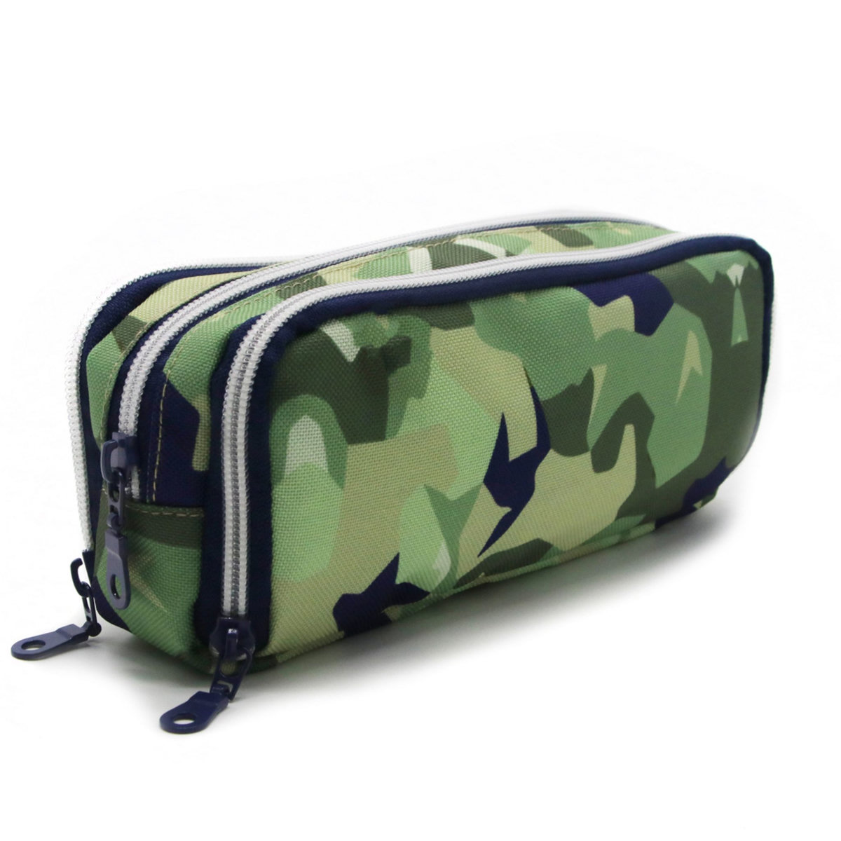 AUCHAN Trousse 2 compartiments rectangle verte motifs géométriques YOUNG'S ATTITUDE