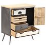 Voir la diapositive 3 : VIDAXL Buffet Bois de manguier massif et acier 65x33x76 cm