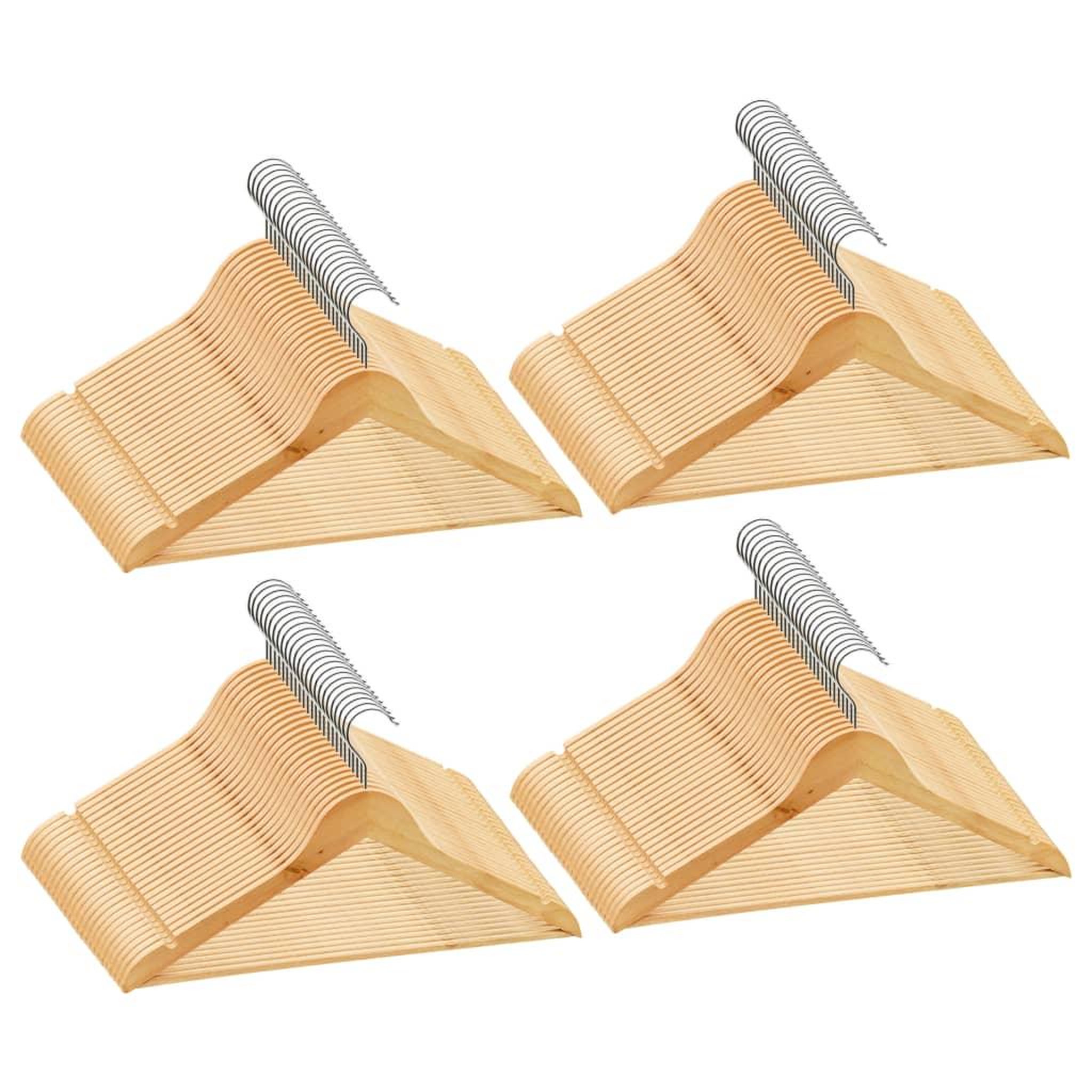 Voir la diapositive 2 : VIDAXL Cintres antiderapants 100 pcs Bois dur