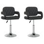 Voir la diapositive 2 : VIDAXL Chaises a manger pivotantes lot de 2 noir similicuir