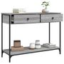 Voir la diapositive 4 : VIDAXL Table console sonoma gris 100x34,5x75 cm bois d'ingenierie