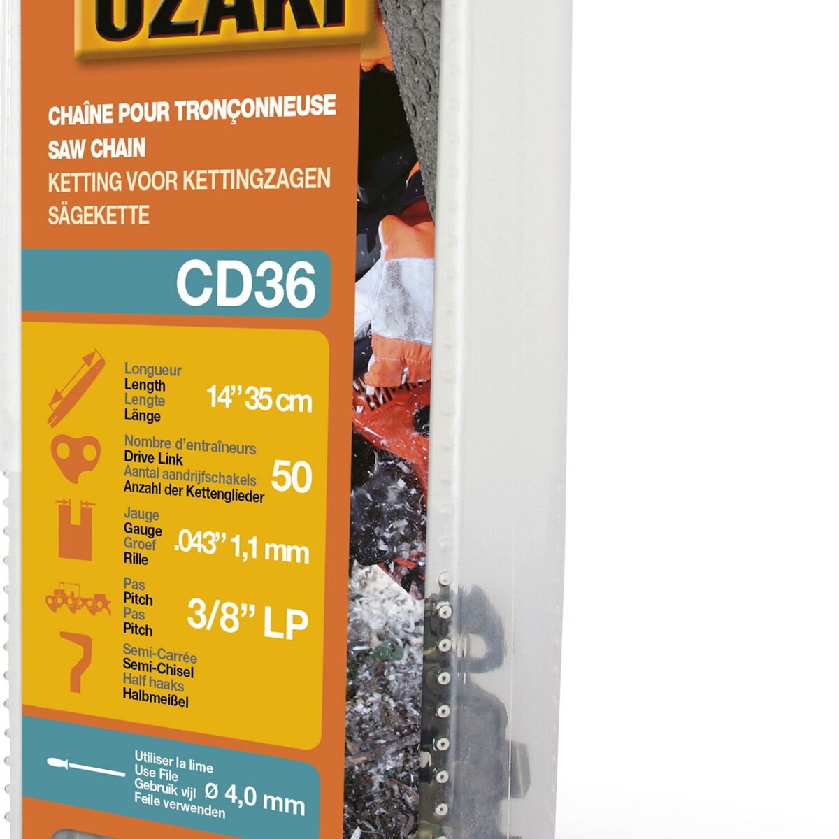 OZAKI Chaîne de tronçonneuse - 3/8" LP 043