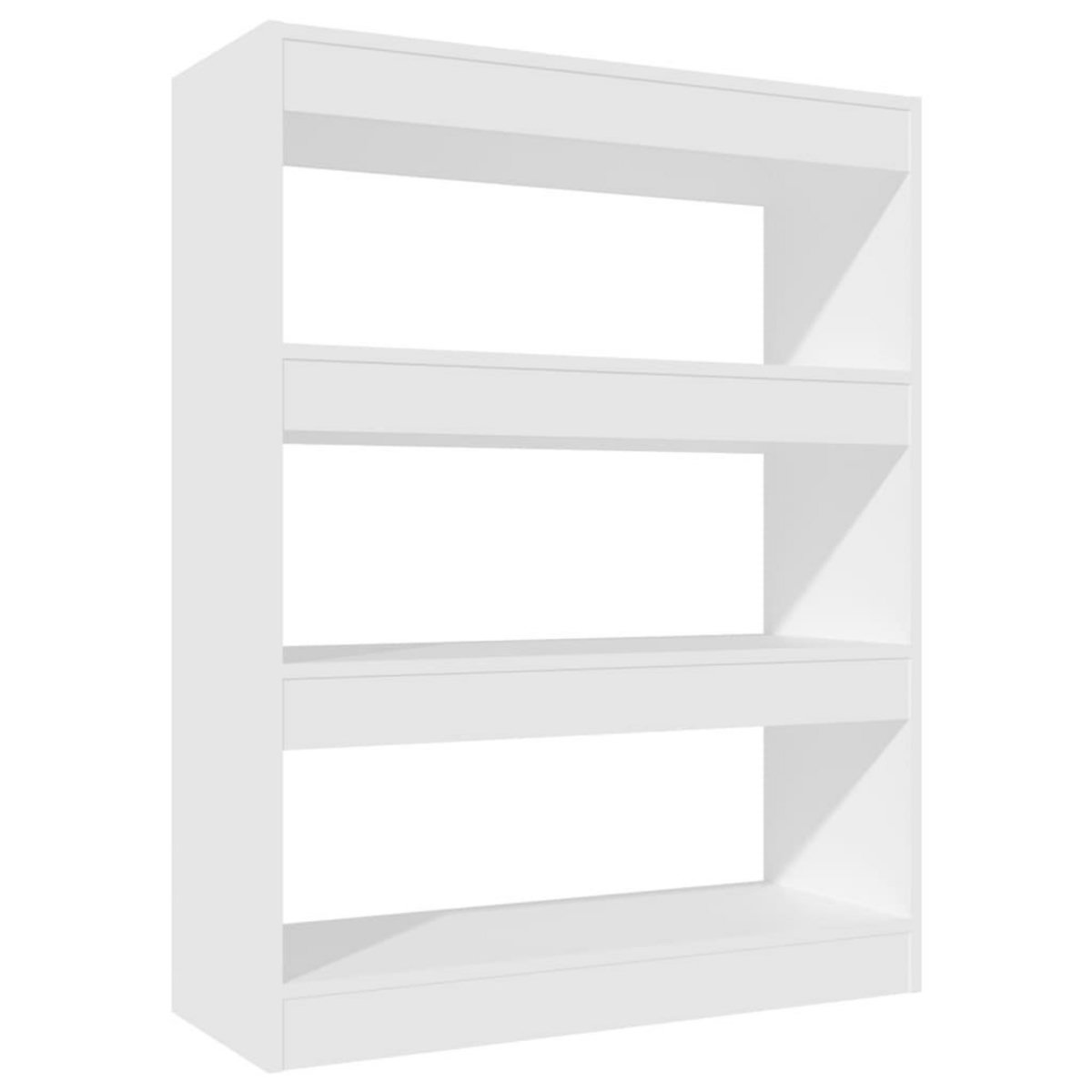 VIDAXL Bibliotheque/Cloison Blanc 80x30x103 cm Bois d'ingenierie