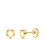 L'ATELIER D'AZUR Boucles d'Oreilles Or 18 Carats 750/000 Jaune Coeur