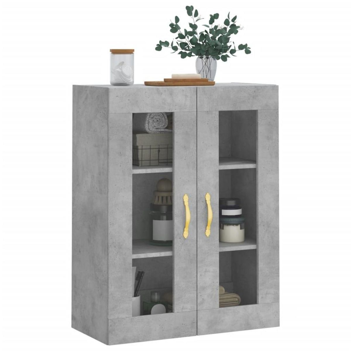 VIDAXL Armoire murale gris beton 69,5x34x90 cm