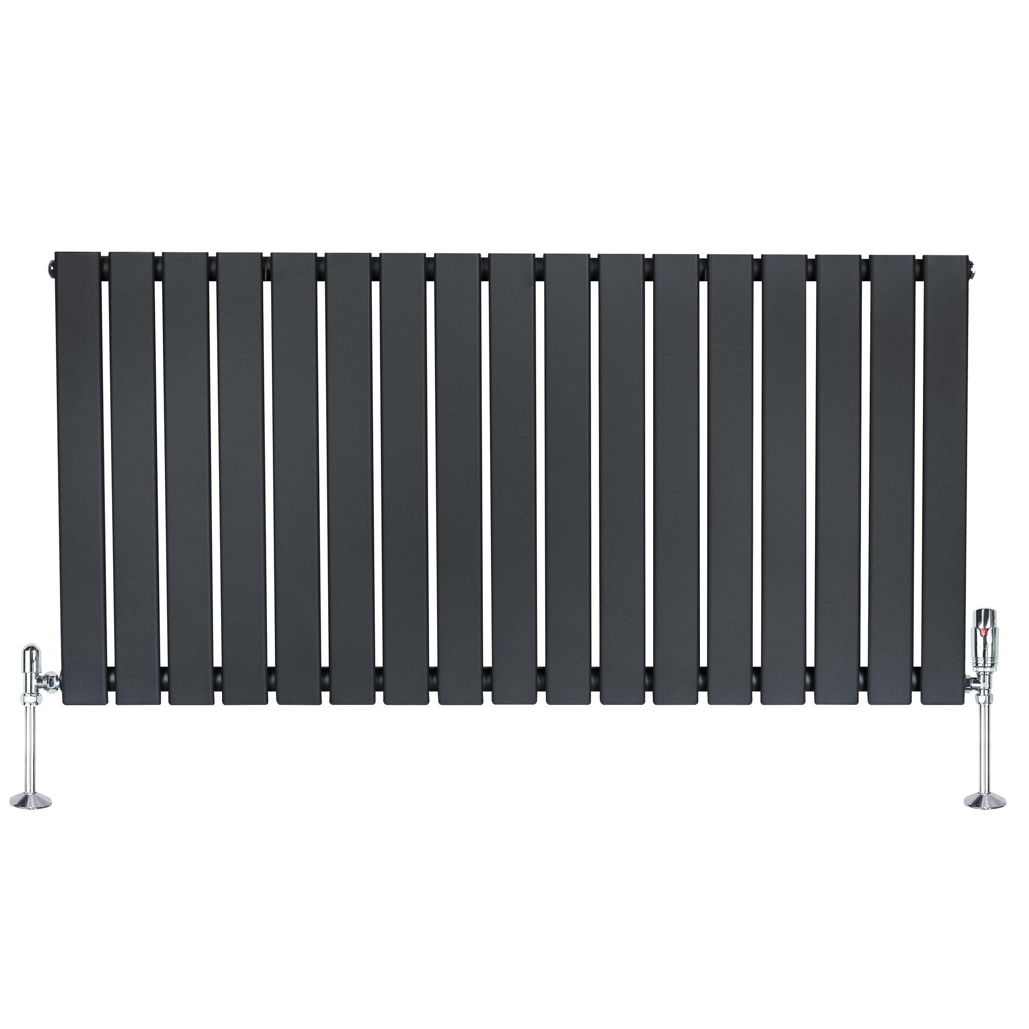 Voir la diapositive 1 : MONSTERSHOP Radiateur plat à 1 panneau & vannes - 600 x 1190 mm