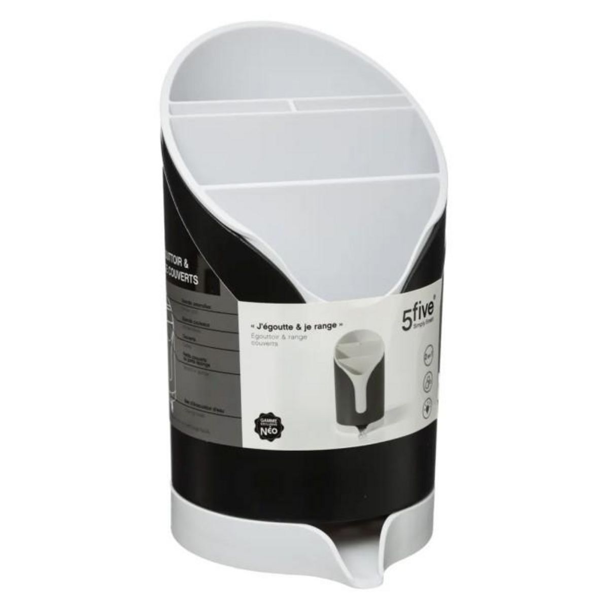 FIVE Égouttoir à Couverts  Néo  20cm Noir