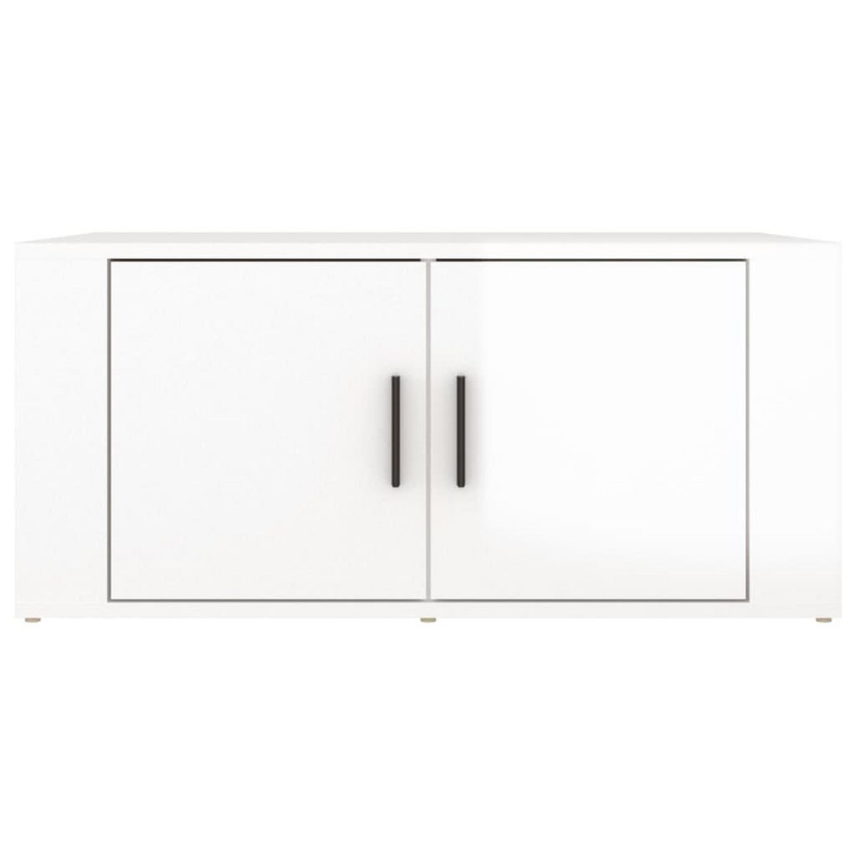 VIDAXL Table basse Blanc brillant 80x50x36 cm Bois d'ingenierie