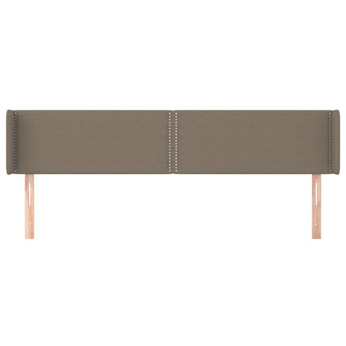 VIDAXL Tete de lit avec oreilles Taupe 163x16x78/88 cm Tissu
