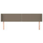 Voir la diapositive 3 : VIDAXL Tete de lit avec oreilles Taupe 163x16x78/88 cm Tissu