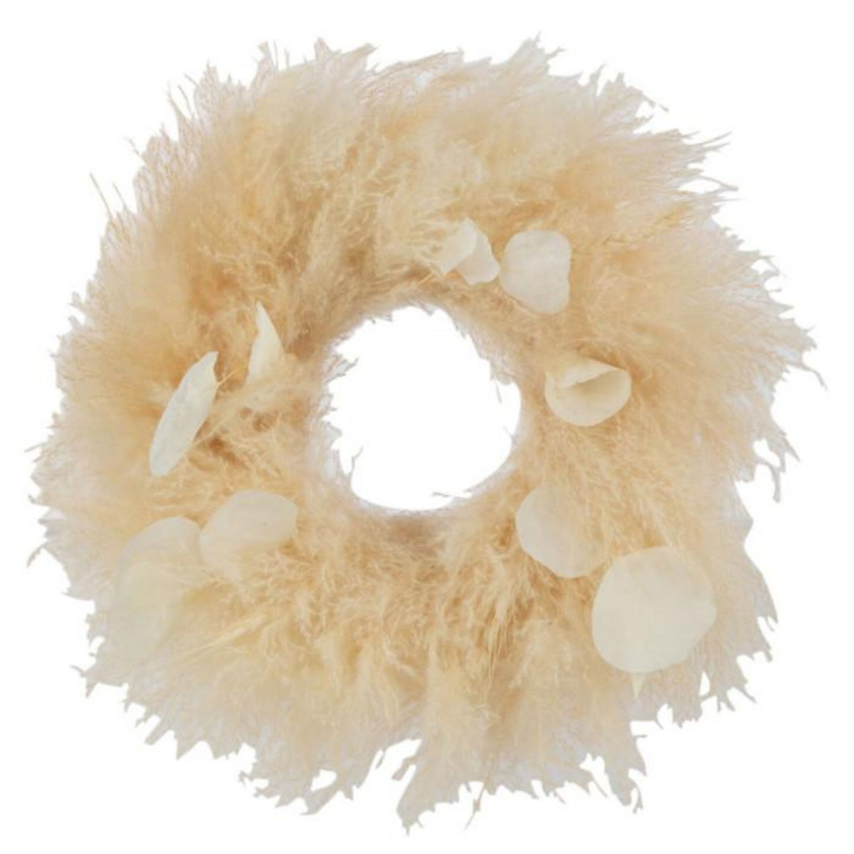 Paris Prix Couronne de Plantes Séchées  Feuilles  38cm Naturel