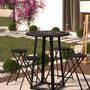 Voir la diapositive 5 : ATMOSPHERA Ensemble Table de Jardin & 4 Chaises  To Paris  77cm Noir