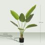Voir la diapositive 3 : HOMCOM Plante artificielle bananier H.109cm 7 grandes feuilles grand réalisme pot inclus