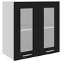 Voir la diapositive 2 : VIDAXL Armoire en verre suspendue Noir 60x31x60 cm Bois d'ingenierie