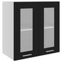 Voir la diapositive 2 : VIDAXL Armoire en verre suspendue Noir 60x31x60 cm Bois d'ingenierie