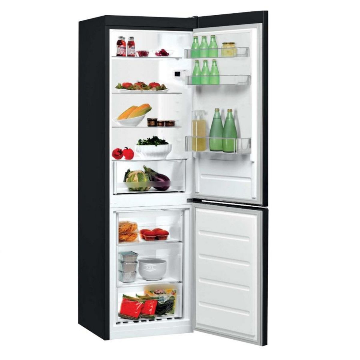 Indesit Réfrigérateur combiné 60cm 339l statique noir - LI8S1EK