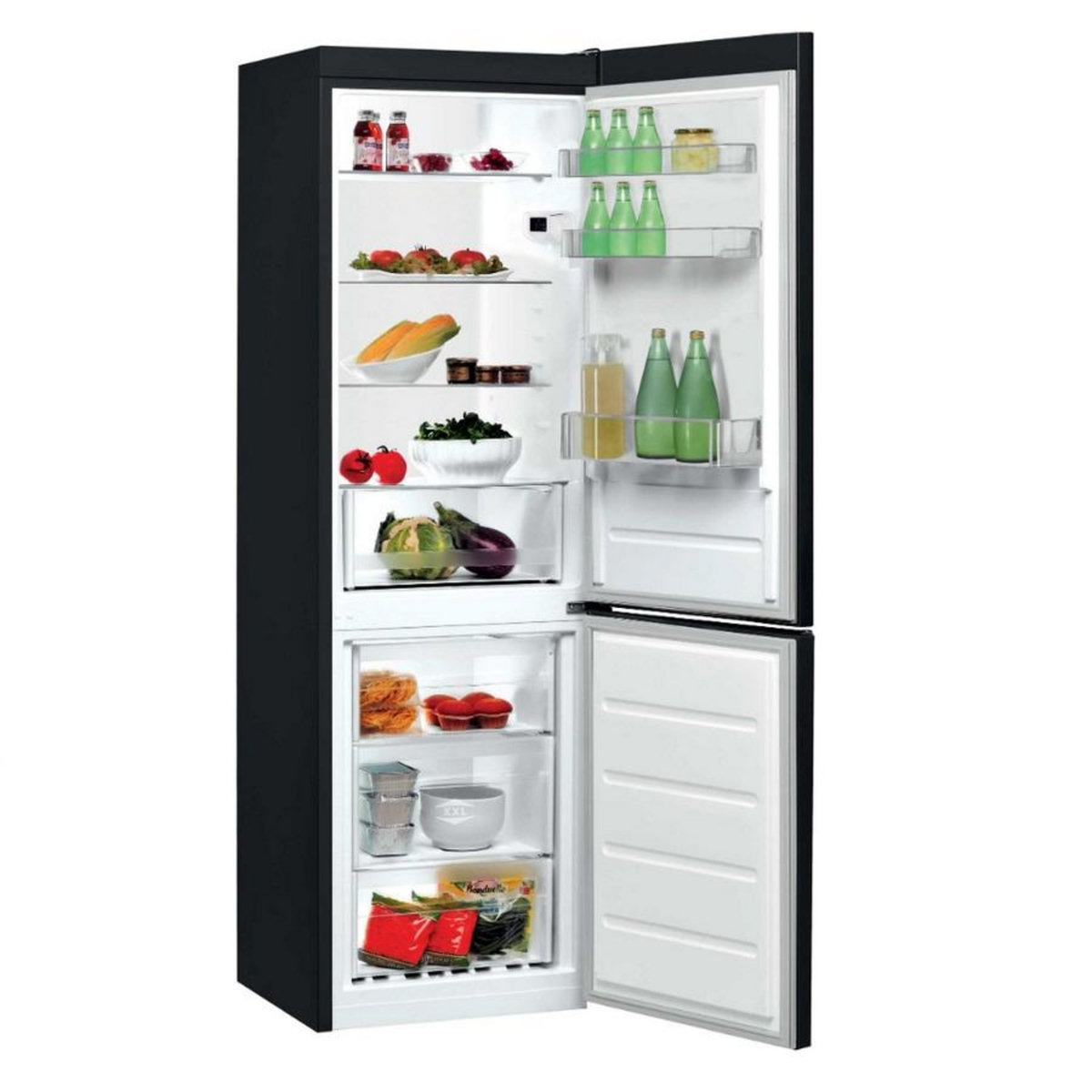 Indesit Réfrigérateur combiné 60cm 339l statique noir - LI8S1EK