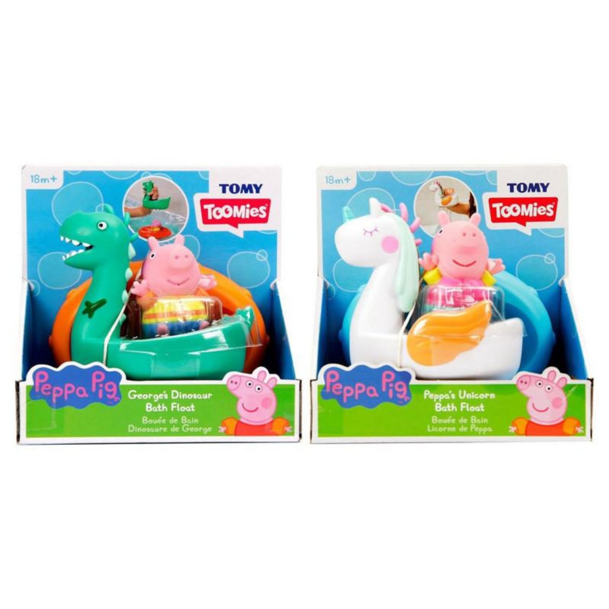 TOMY Tomy Peppa Pig avec bateau pour le bain E73106