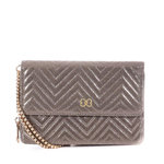 Stella Green Sac à Bandoulière  Métallique Femme Stella Green Chevron. Coloris disponibles : Gris