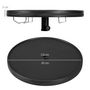 Voir la diapositive 3 : OUTSUNNY Table basse table de parasol Ø 60 cm compatible parasol mât 3,8 cm HDPE aspect bois noir