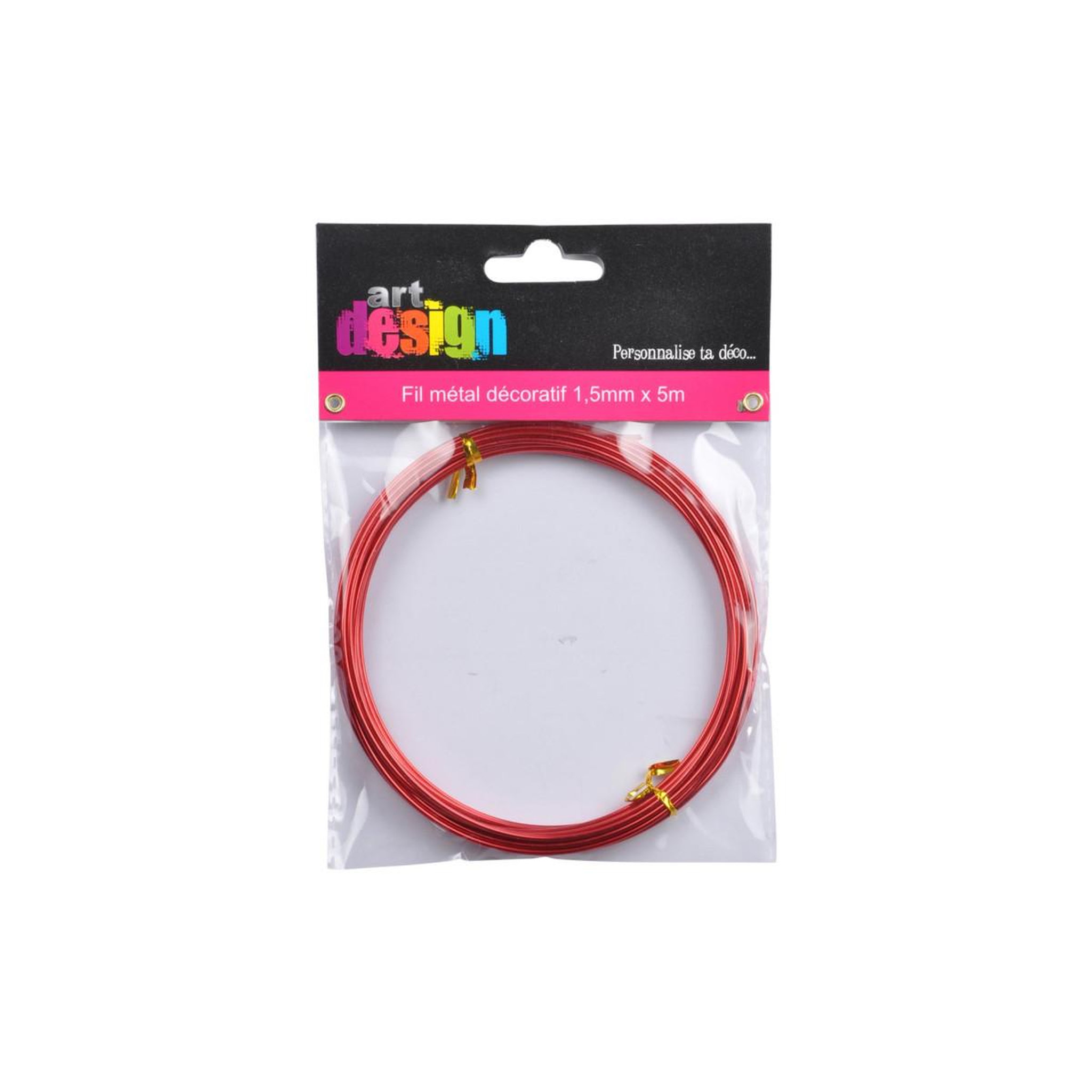 Voir la diapositive 2 : HOMEA Fil Déco en Métal  Custom DIY  5M Rouge