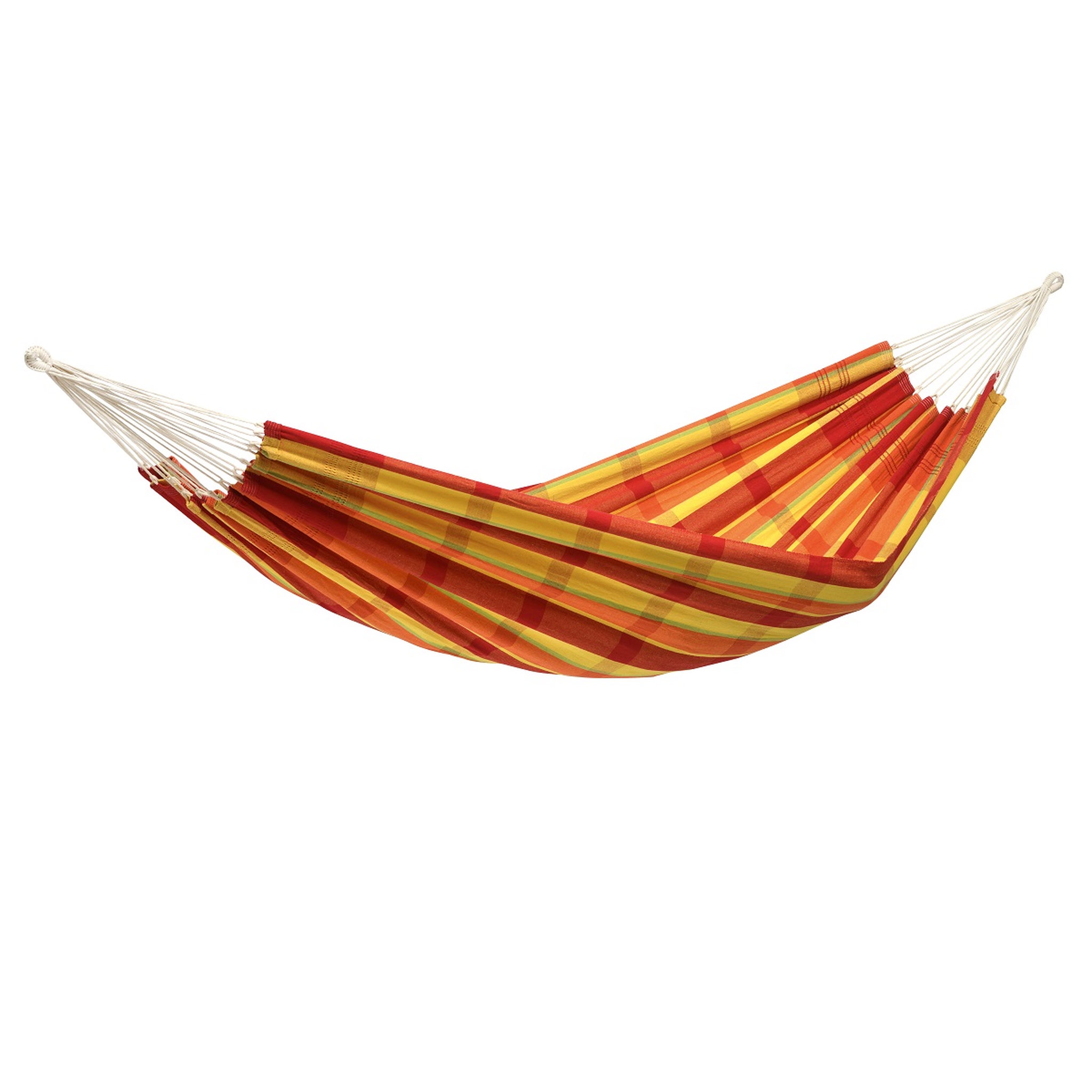Voir la diapositive 3 : Hamac double en coton BARBADOS - coloris Papaya