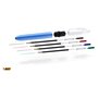 BIC Lot de 3 stylos bille 4 couleurs rétractables pointe moyenne ORIGINAL PRO 2 bleus/1 noir
