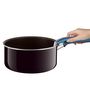 Voir la diapositive 2 : TEFAL Poignée amovible INGENIO bleue texturée 