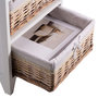 Voir la diapositive 5 : IDIMEX Table de chevet PROVENCE, 1 tiroir et 2 paniers, blanc
