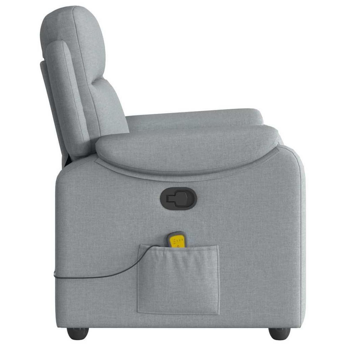 VIDAXL Fauteuil de massage inclinable Gris clair Tissu