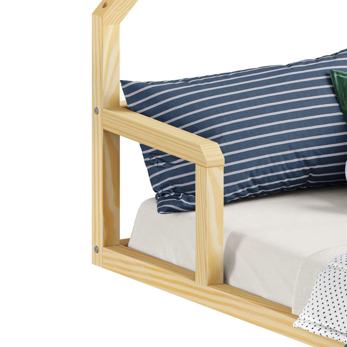 IDIMEX Lit enfant ELOA type Montessori, couchage 90x200 cm, en pin massif