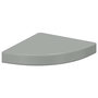 Voir la diapositive 1 : VIDAXL Etagere d'angle flottante Gris brillant 25x25x3,8 cm MDF