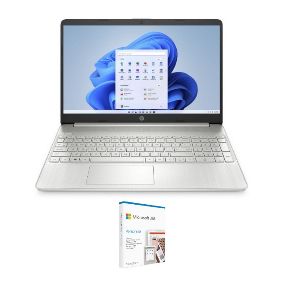 HP Ordinateur portable 15S-EQ2061NF + Logiciel Microsoft OFFICE 365 Personnel