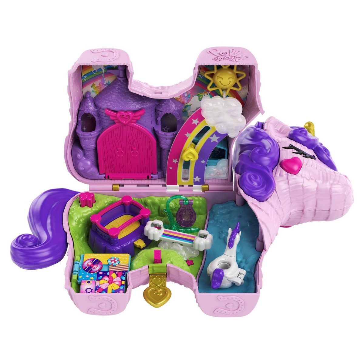 MATTEL Coffret licorne surprises Polly pocket