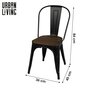 DIVERS Chaise vintage Liv H84 cm - Noir