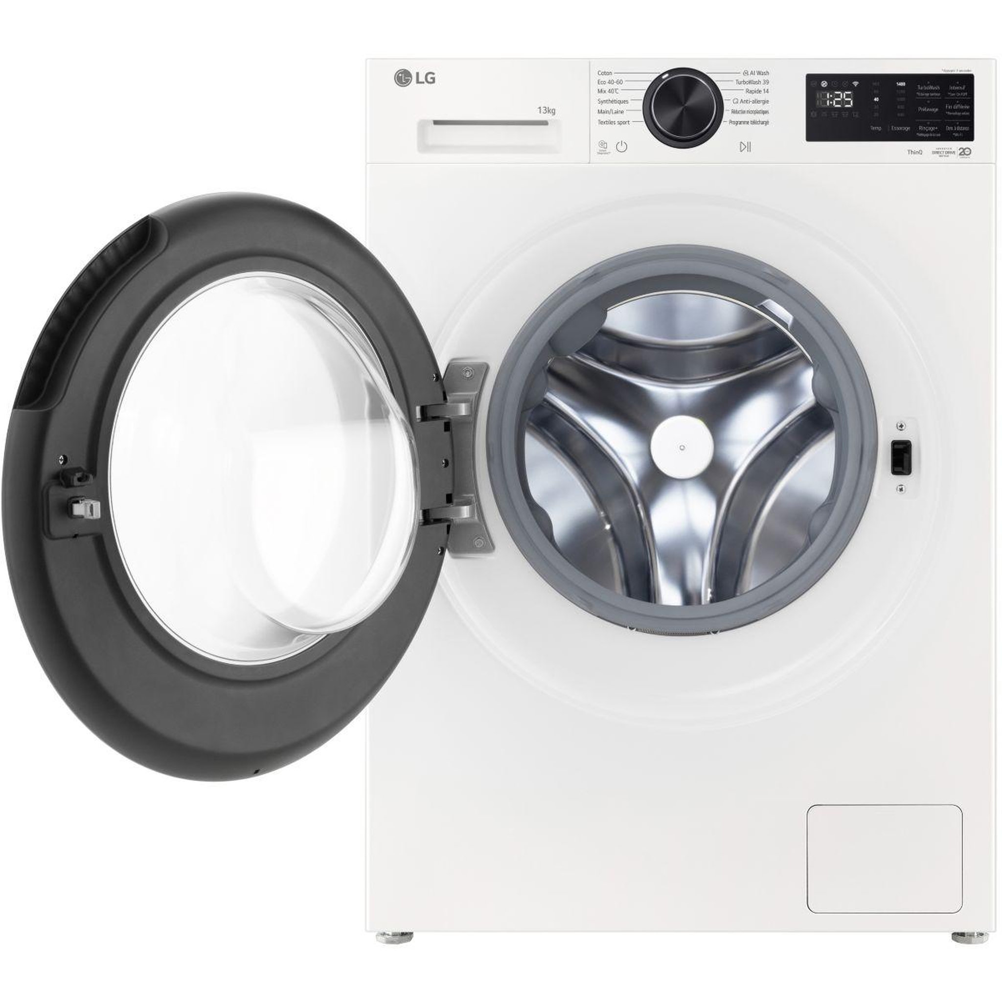 Voir la diapositive 2 : LG Lave linge hublot f34x56whst - 13 kg - 1400 tr/min - classe a - moteur direct drive - connecté