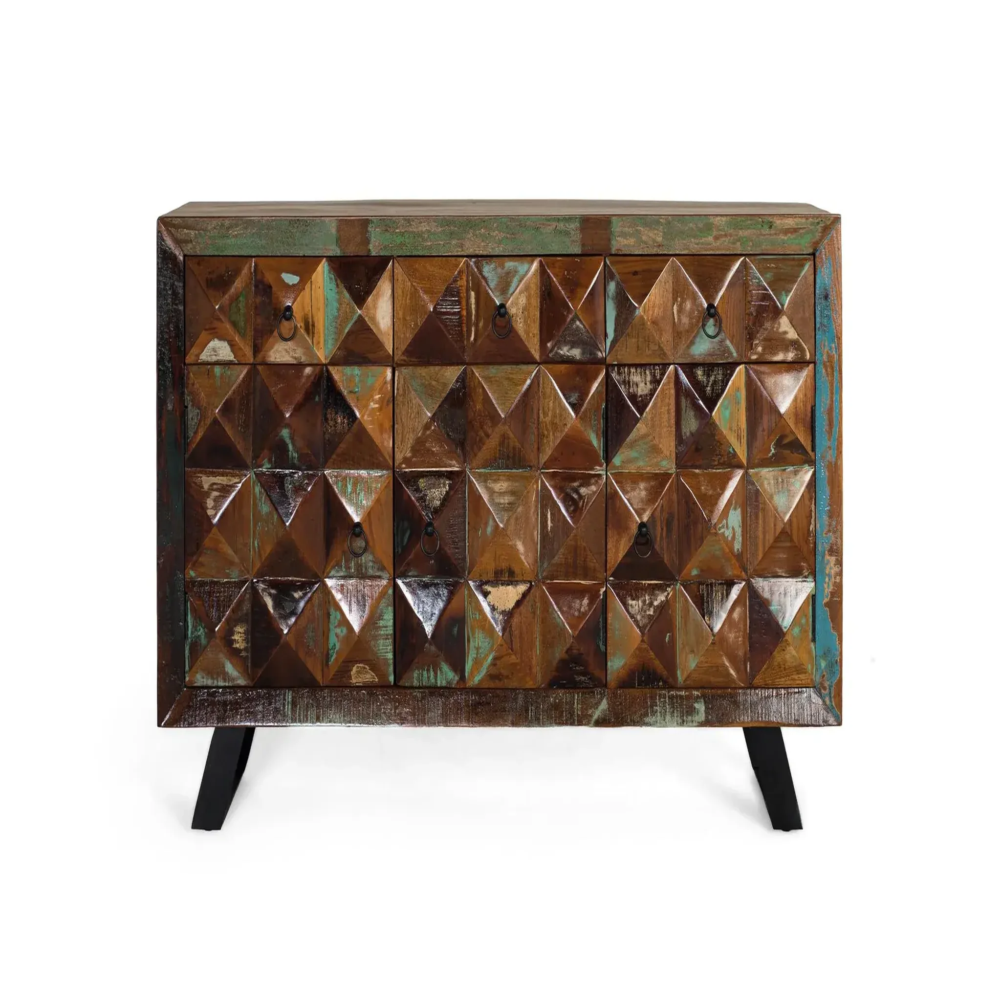 GINER Y COLOMER SL Buffet en bois recyclé 150cm style industriel moderne