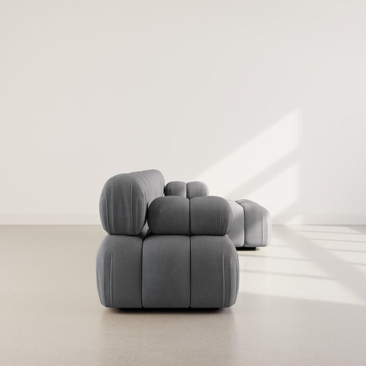 LISA DESIGN Ruby - canapé modulable d'angle droit 4 places en velours texturé