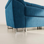 Voir la diapositive 4 : BEST MOBILIER Baoji - canapé d'angle droit 5 places convertible avec têtières et coffre en velours côtelé