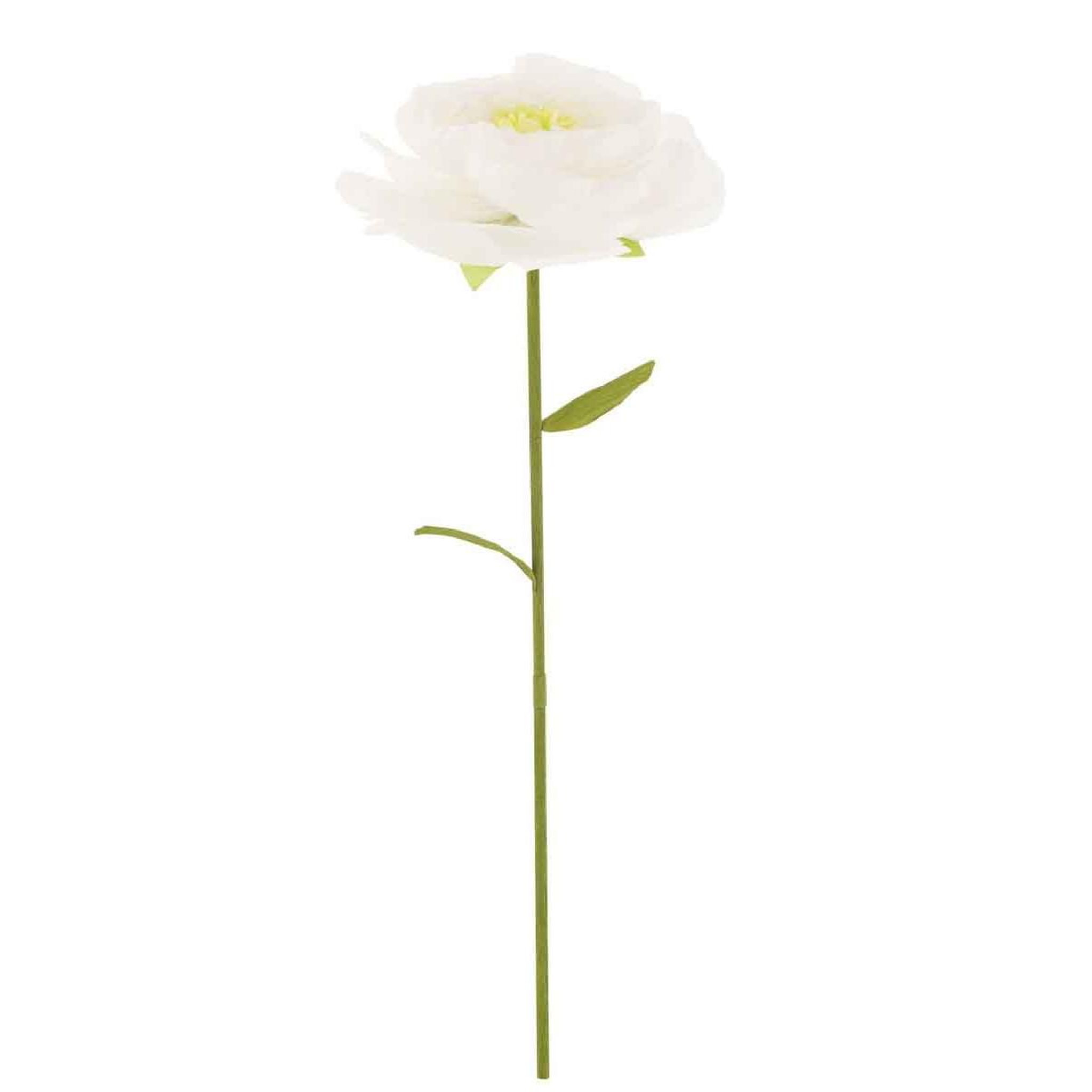Voir la diapositive 1 : J-LINE Fleur artificielle en papier  rose  140cm blanc