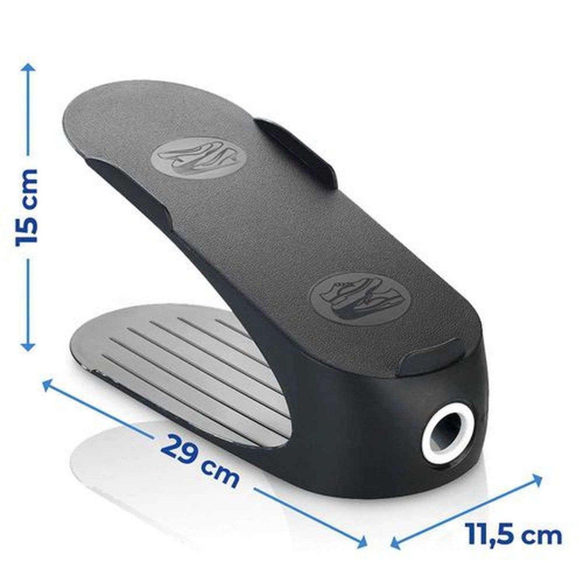 Wenko Lot de 4 supports pour chaussures - Noir