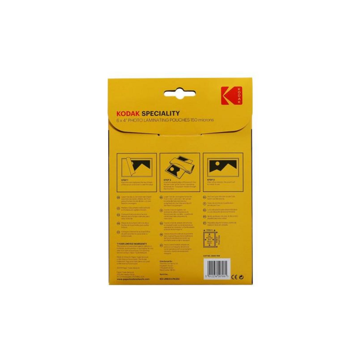 Kodak Papier d impression Kodak Pochette de plastification pour photo 6x4 x 25 150 mcn