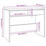Voir la diapositive 6 : VIDAXL Bureau Blanc 101x50x76,5 cm Agglomere