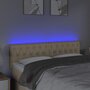 VIDAXL Tete de lit a LED Creme 144x7x78/88 cm Tissu