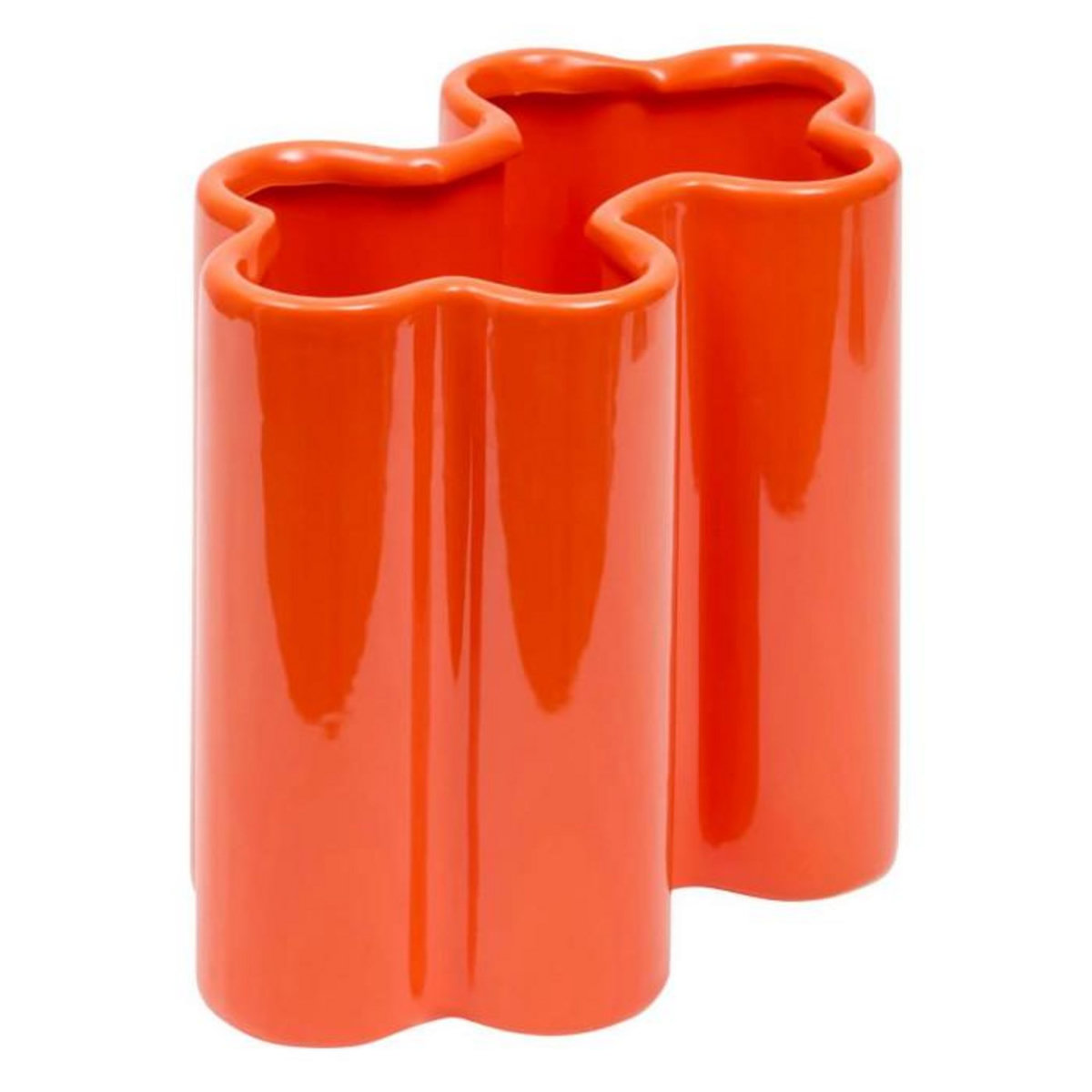 ATMOSPHERA Vase Design en Dolomite  Flow  17cm Orange